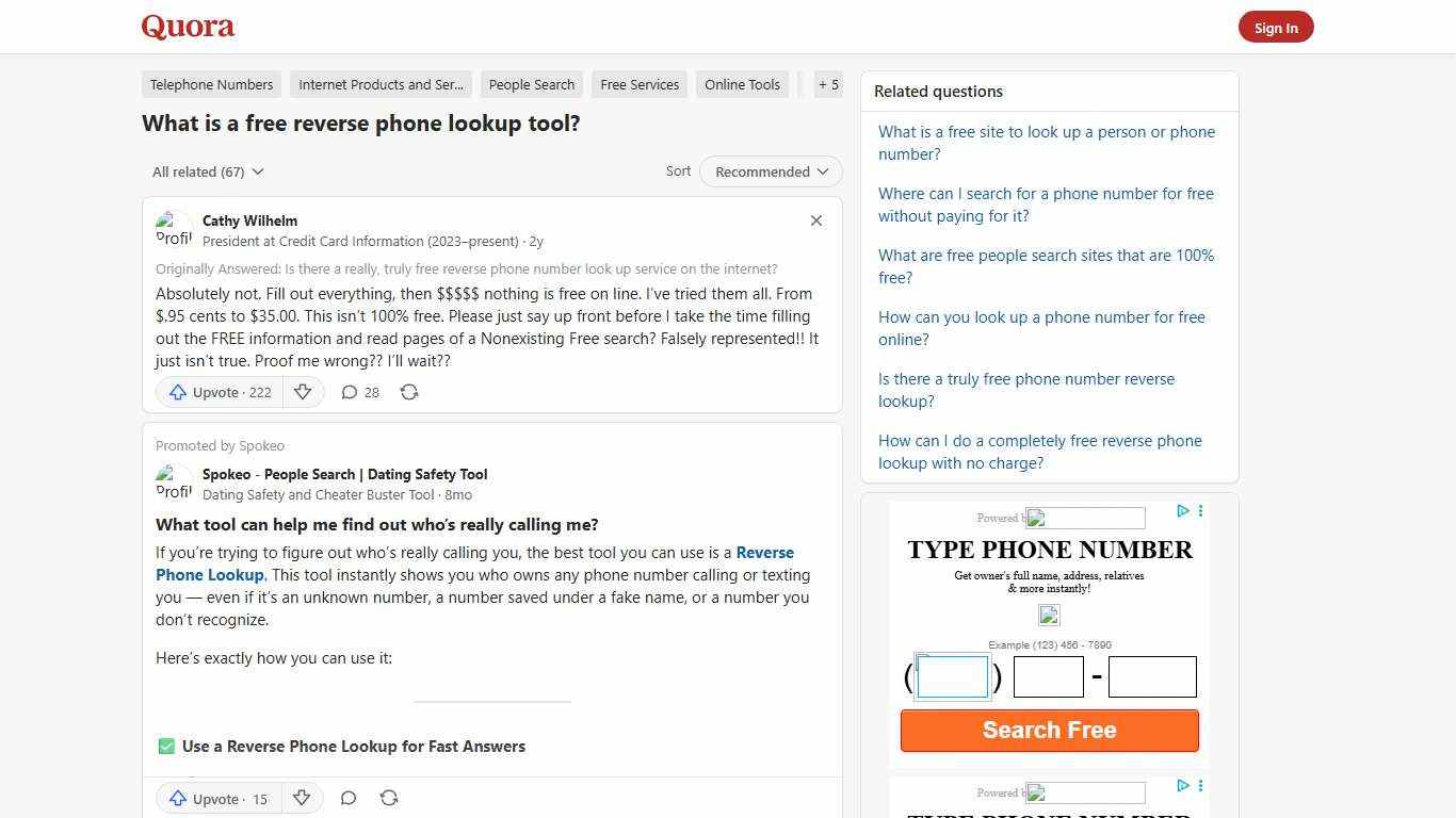 What is a free reverse phone lookup tool? - Quora